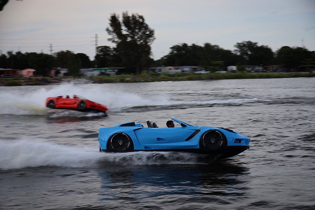 JetCar jumping waves